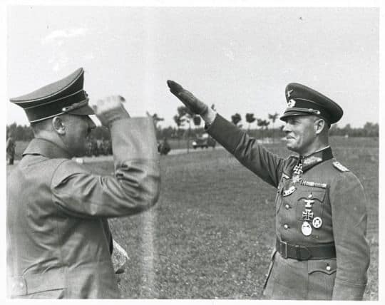 Rommel salutes Hitler